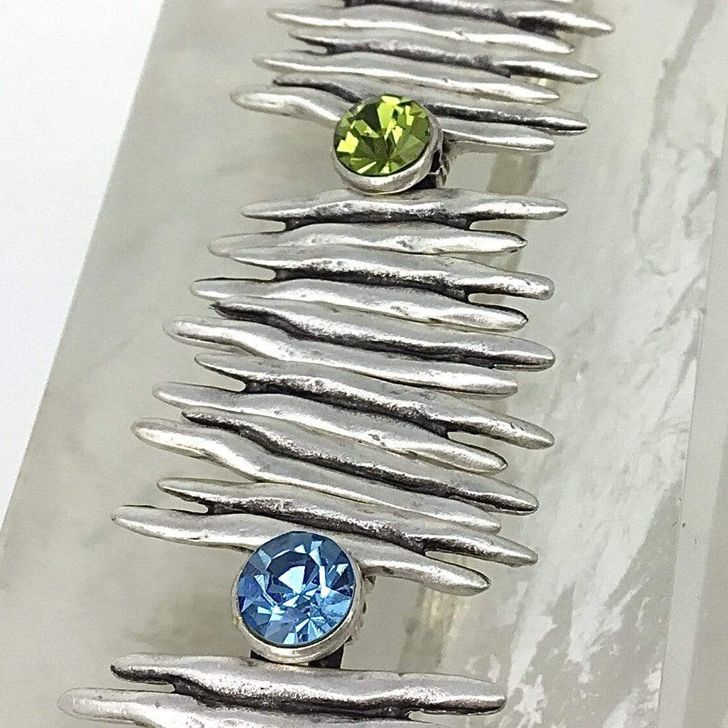 Peridot, Blue Topaz, Citrine, & Aurora Borealis Bracelet Utopianorthwest 