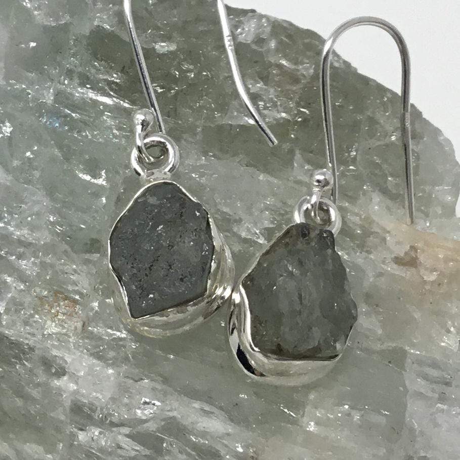 Rough cut Aquamarine Earring Utopianorthwest 