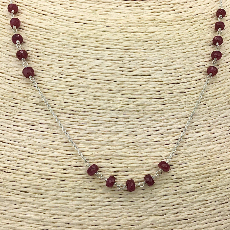 Ruby Sterling Silver Necklace Utopianorthwest 