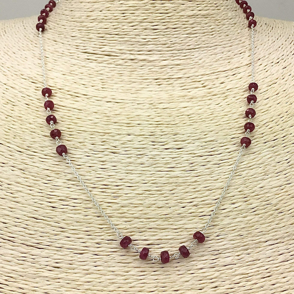 Ruby Sterling Silver Necklace Utopianorthwest 