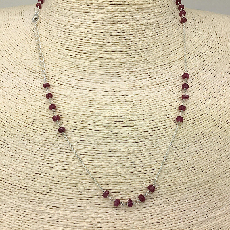 Ruby Sterling Silver Necklace Utopianorthwest 