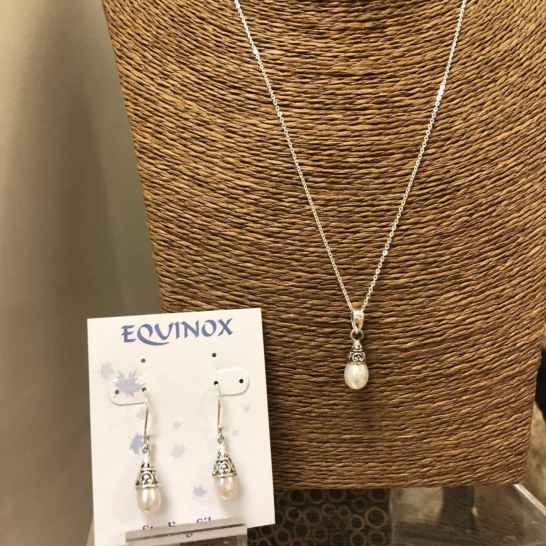 Sterling Freshwater Pearl Necklace Utopianorthwest  Matching Earrings $48.00