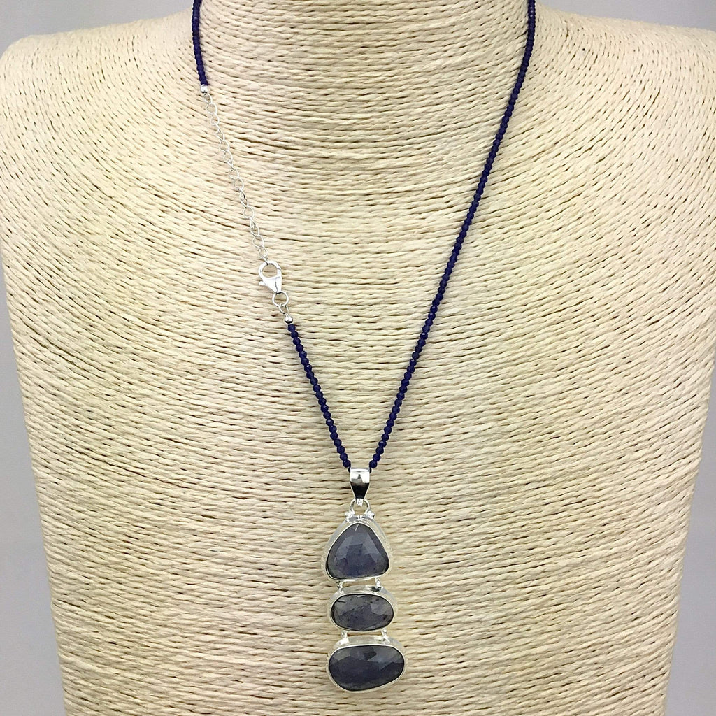 Tanzanite Pendant & Sodalite Faceted Gem Necklace Utopianorthwest 