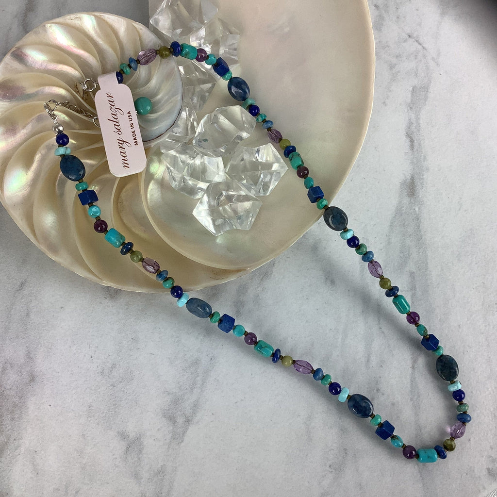 Turquoise, Lapis, & Amethyst Necklace Utopianorthwest 