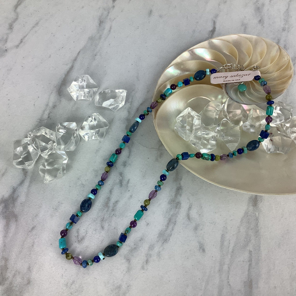 Turquoise, Lapis, & Amethyst Necklace Utopianorthwest 